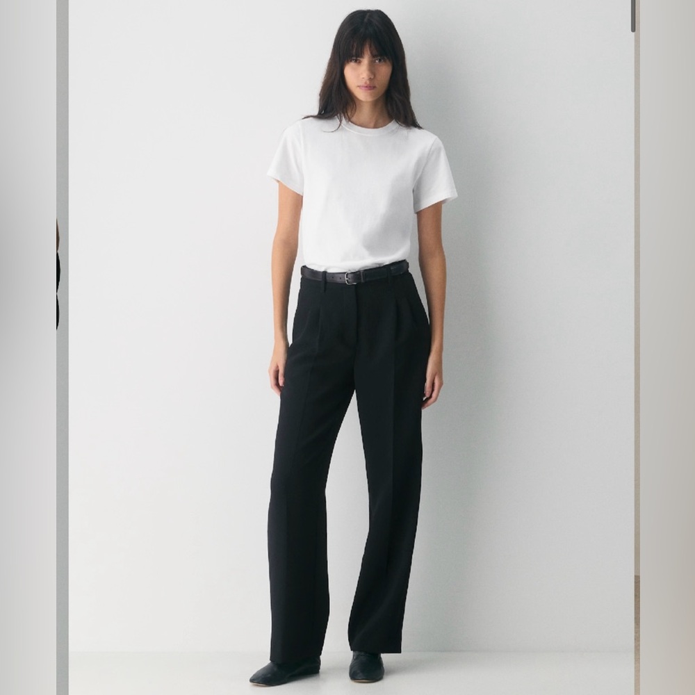 Aritzia Black Wide-Leg Trousers